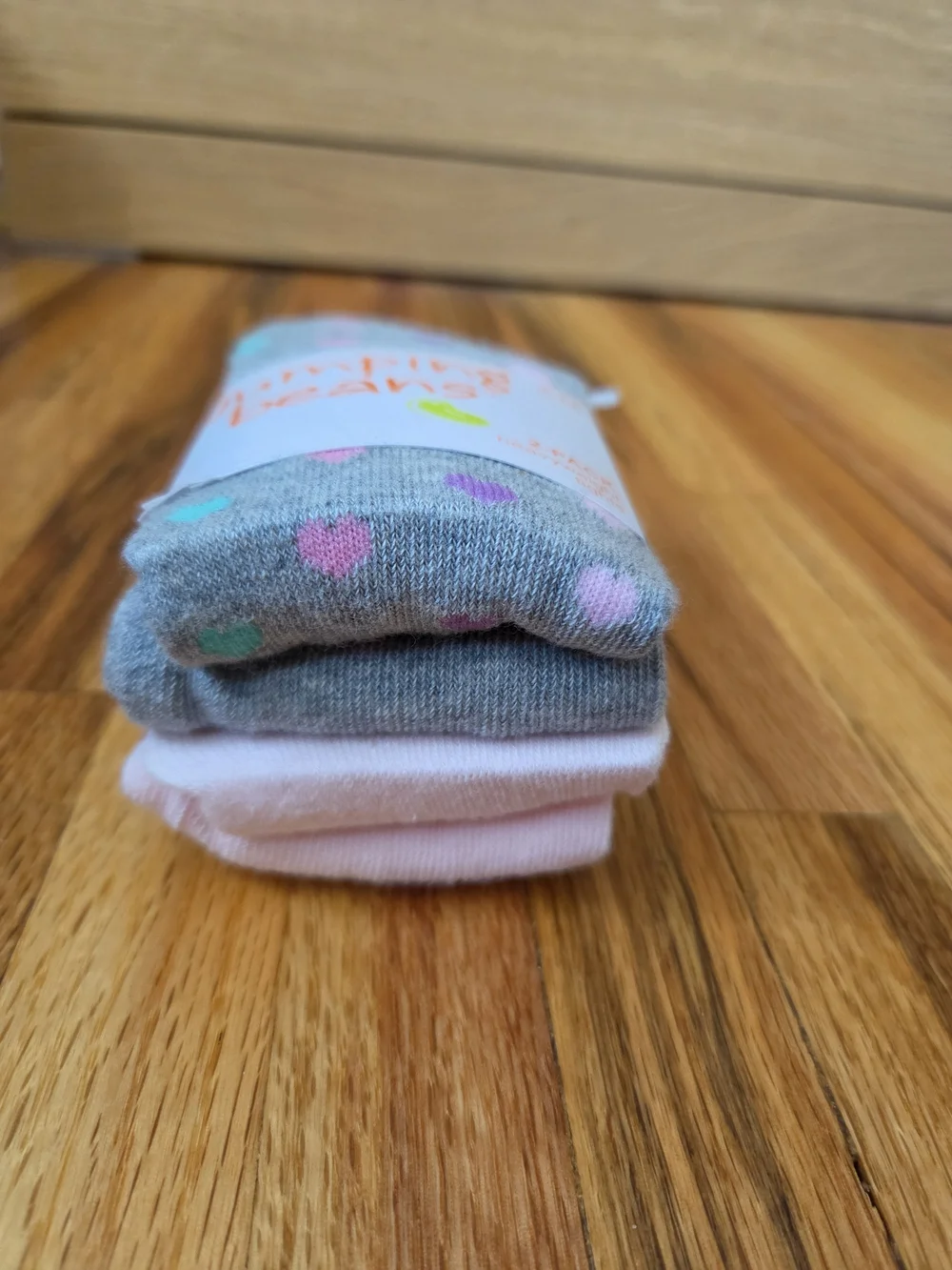 jumping beans Gray Tights with Pink Purple Teal Heart Dots - 2-Pack
